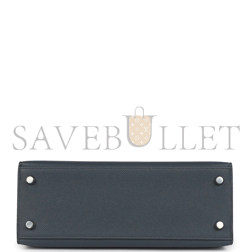HERMÈS KELLY SELLIER 25 GRIS MISTY EPSOM PALLADIUM HARDWARE (25*17*7cm)